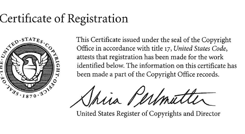 Certificate of Registration