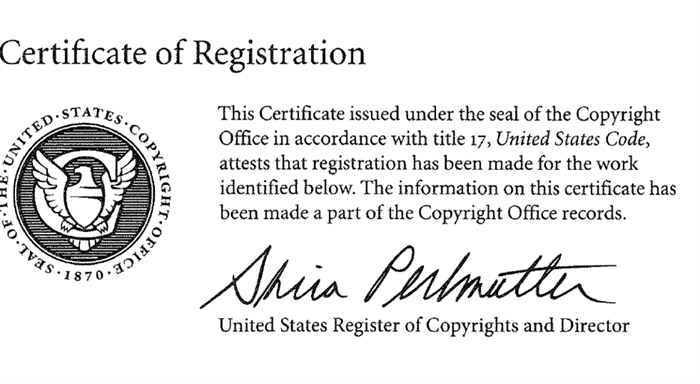 Certificate of Registration