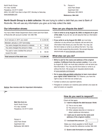 CFPB Model Debt Collection Validation Notice