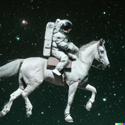 Photorealistic Astronaut on Horse generated by Dall-E AI