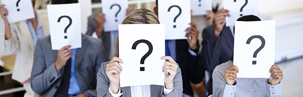 People with Question Mark Signs Image