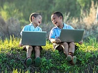 kids with laptops