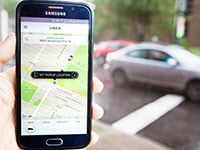 Uber App and Car