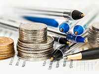 Pens, coins, and documents