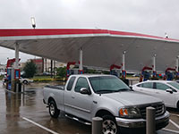 gas station damaged in Hurricane Harvey