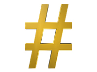 gold hashtag