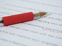 red pen corrections