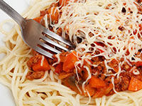 spaghetti with tomato sauce