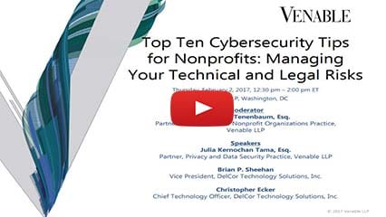 Top Ten Cybersecurity Tips for Nonprofits