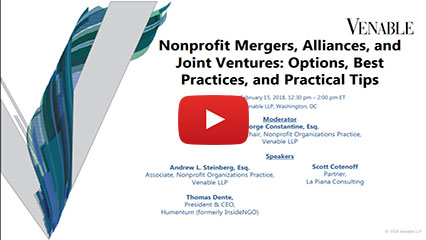 Nonprofit Mergers, Alliances, and Joint Ventures