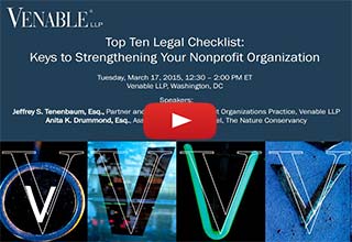 Top Ten Legal Checklist: Keys to Strengthening Your Nonprofit Organization