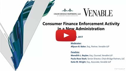 Consumer Finance Enforcement Activity in a New Administration