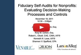 Fiduciary Self-Audits for Nonprofits: Evaluating Decision-Making Processes and Controls