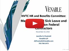 Mandatory Paid Sick Leave and Its Effects on Federal Contractors - November 10, 2016