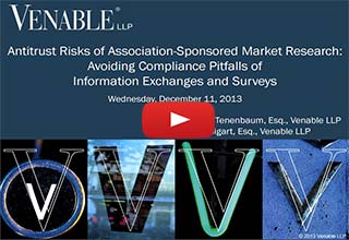 Antitrust Risks of Association Sponsored Market Research