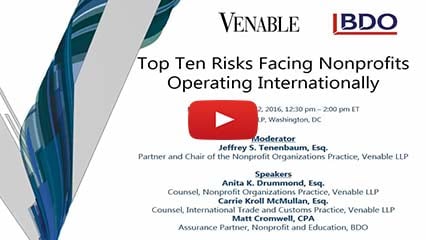 Top Ten Risks Facing Nonprofits Operating Internationally
